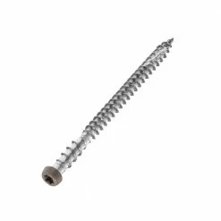 NewTechWood #10 x 2-1/2 in. Stainless Steel Star Drive Flat Undercut Composite Deck Screw in Brazilian Ipe (100-Pack)