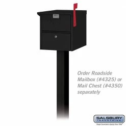 Salsbury Industries Standard In-Ground Mounted Mailbox Pedestal for Roadside Mailboxes in Black 8 Salsbury Industries Standard In-Ground Mounted Mailbox Pedestal for Roadside Mailboxes in Black -idh by St. Simons Sales salsbury industries mailbox posts stands 4385blk 4f 1000