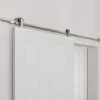 Colonial Elegance 78 in. Loft Stainless Steel Round Rail System -idh by St. Simons Sales stainless steel colonial elegance barn door hardware sl78rr bn ecom 64 1000