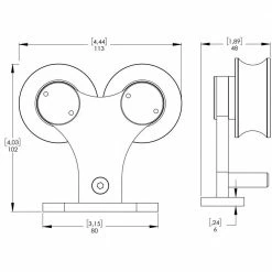 Colonial Elegance 78-3/4 in. x 3/4 in. Stainless Steel Urbano Rail Sliding Door Hardware Kit 13 Colonial Elegance 78-3/4 in. x 3/4 in. Stainless Steel Urbano Rail Sliding Door Hardware Kit -idh by St. Simons Sales stainless steel colonial elegance barn door hardware sl78ub bn ecom 44 1000