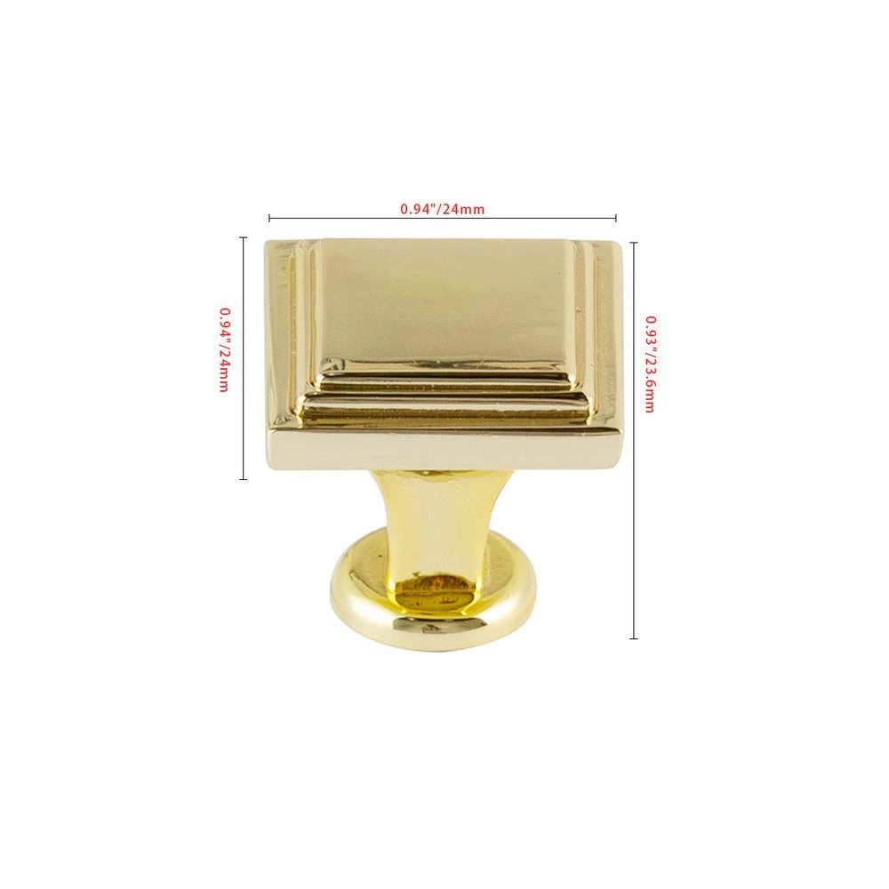 Utopia Alley 0.94 in. Polished Gold Zinc Material Cabinet Knob 10 Utopia Alley 0.94 in. Polished Gold Zinc Material Cabinet Knob - Image 8