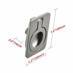 Utopia Alley Kent Drop Ring Cabinet Pull, Brushed Nickel, 1.6" -idh by St. Simons Sales utopia alley drawer pulls hw299plbn021 4f 1000