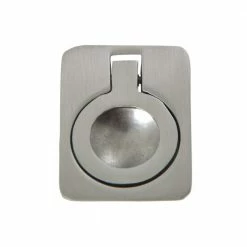 Utopia Alley Kent Drop Ring Cabinet Pull, Brushed Nickel, 1.6"