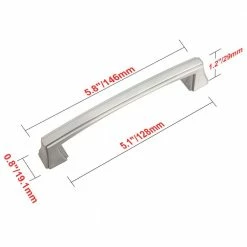 Utopia Alley Brett Brushed Nickel Cabinet Center-to-Center Pull, 5" Center-to-Center -idh by St. Simons Sales utopia alley drawer pulls hw303plbn021 77 1000