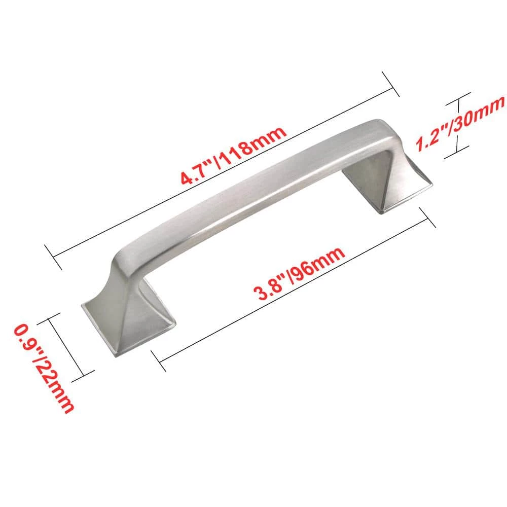 Utopia Alley Brax Cabinet Center-to-Center Pull Center-to-Center Handle, Brushed Nickel, 3 3/4" Center-to-Center 7 Utopia Alley Brax Cabinet Center-to-Center Pull Center-to-Center Handle, Brushed Nickel, 3 3/4" Center-to-Center - Image 5