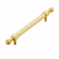 Utopia Alley 5 in. (128 mm) Center to Center Polished Gold Copper and Zinc Drawer Pull -idh by St. Simons Sales utopia alley drawer pulls hw390gd 4f 1000