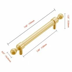 Utopia Alley 5 in. (128 mm) Center to Center Polished Gold Copper and Zinc Drawer Pull -idh by St. Simons Sales utopia alley drawer pulls hw390gd fa 1000
