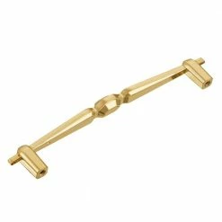 Utopia Alley 6.3 in. (160 mm) Center-to-Center Polished Gold Zinc Drawer Pull -idh by St. Simons Sales utopia alley drawer pulls hw398gd 44 1000