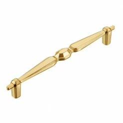 Utopia Alley 6.3 in. (160 mm) Center-to-Center Polished Gold Zinc Drawer Pull -idh by St. Simons Sales utopia alley drawer pulls hw398gd c3 1000