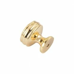 Utopia Alley 1.19 in. (30.3 mm.) Diameter 0 in. Center Polished Gold Zinc Drawer Pull -idh by St. Simons Sales utopia alley drawer pulls hw425gd 1f 1000