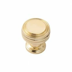 Utopia Alley 1.19 in. (30.3 mm.) Diameter 0 in. Center Polished Gold Zinc Drawer Pull