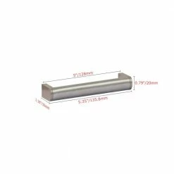 Utopia Alley 5 in. (128mm.) Center to Center Brushed Nickel Stainless Steel Drawer Pull -idh by St. Simons Sales utopia alley drawer pulls hw432bn fa 1000