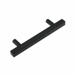 Utopia Alley 3.75 in. (96mm.) Center to Center Matte Black Stainless Steel Drawer Pull -idh by St. Simons Sales utopia alley drawer pulls hw436bk 4f 1000