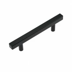 Utopia Alley 3.75 in. (96mm.) Center to Center Matte Black Stainless Steel Drawer Pull -idh by St. Simons Sales utopia alley drawer pulls hw436bk c3 1000