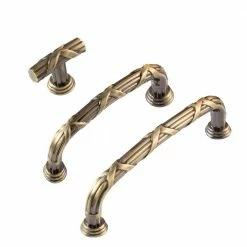 Utopia Alley 5 in. (127 mm) Center , Antique Brass Zinc Material Cabinet Pull -idh by St. Simons Sales utopia alley drawer pulls hw444ab 76 1000