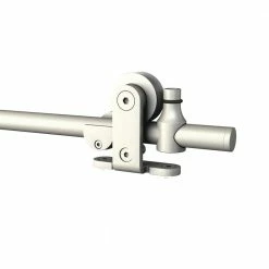 Colonial Elegance 78-3/4 in. x 1-9/16 in. White Steel Mini-Loft Tubular Rail Sandy Sliding Door Hardware Kit -idh by St. Simons Sales white colonial elegance barn door hardware sl78mr wt ecom 4f 1000