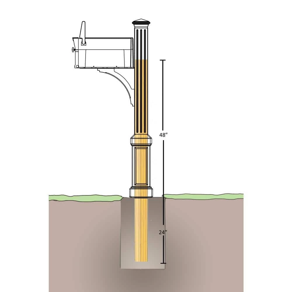 Postal PRO White The Lexington Mailbox and Post Kit 8 Postal PRO White The Lexington Mailbox and Post Kit - Image 6