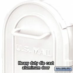 Salsbury Industries 4800 Series Post-Mount Heavy-Duty Rural Mailbox -idh by St. Simons Sales whites salsbury industries post mount mailboxes 4850wht 1f 1000