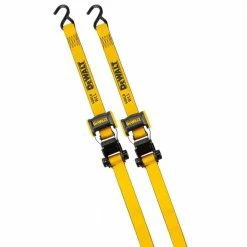 DEWALT 12 ft. x 1.25 in. Ratchet Tie Down Straps 1800 LB Break Strength (2-Pack)