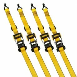 DEWALT 1.5 in. x 16 ft. Ratchet Tie Down Straps 3300 lbs. Break Strength (4-Pack)